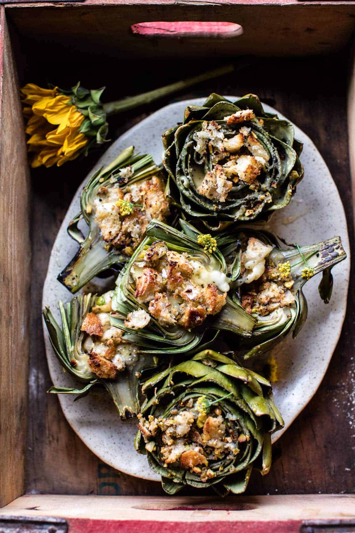 Brie Stuffed Artichokes | halfbakedharvest.com @hbharvest