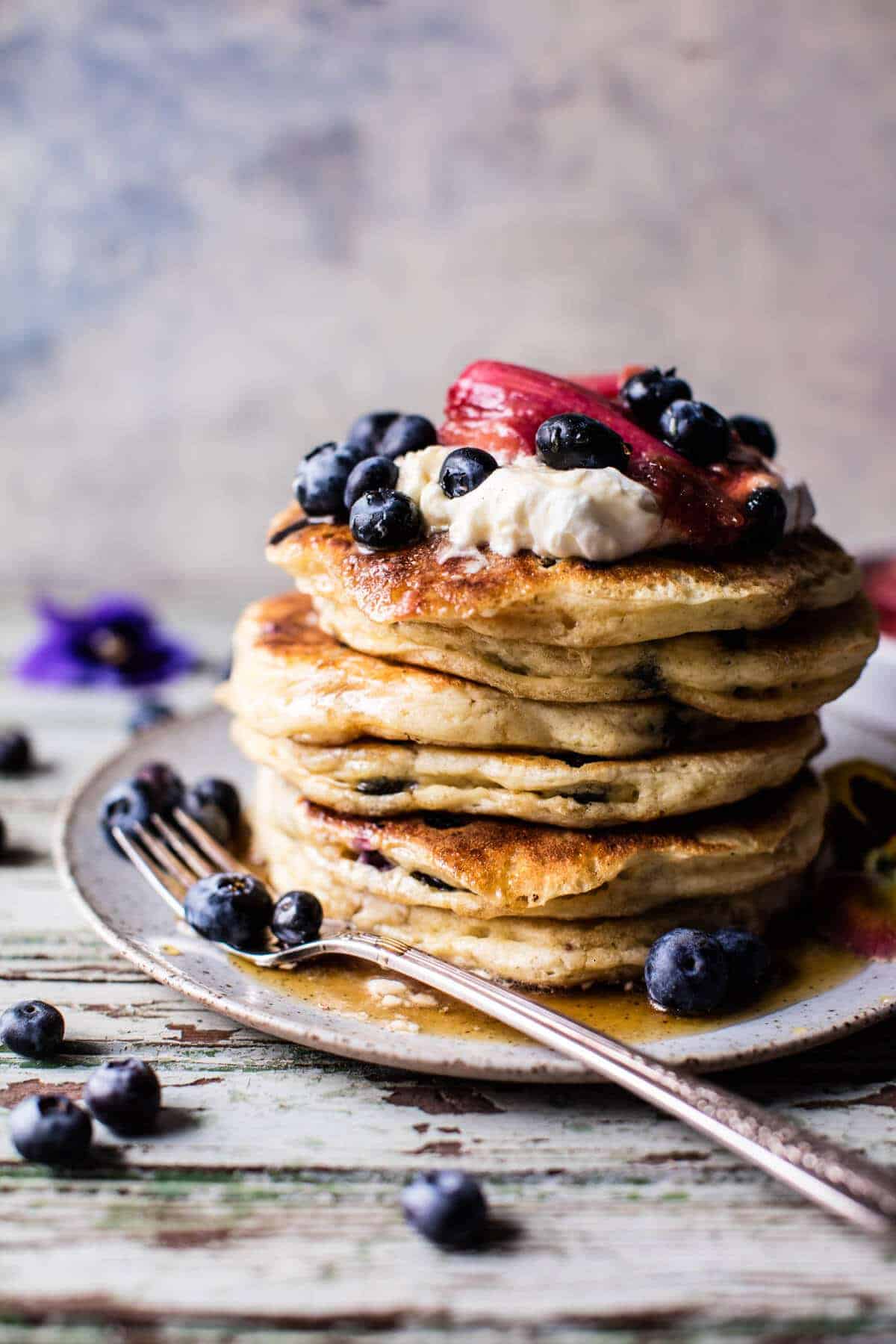 Blueberry Almond Pancakes | halfbakedharvest.com @hbharvest
