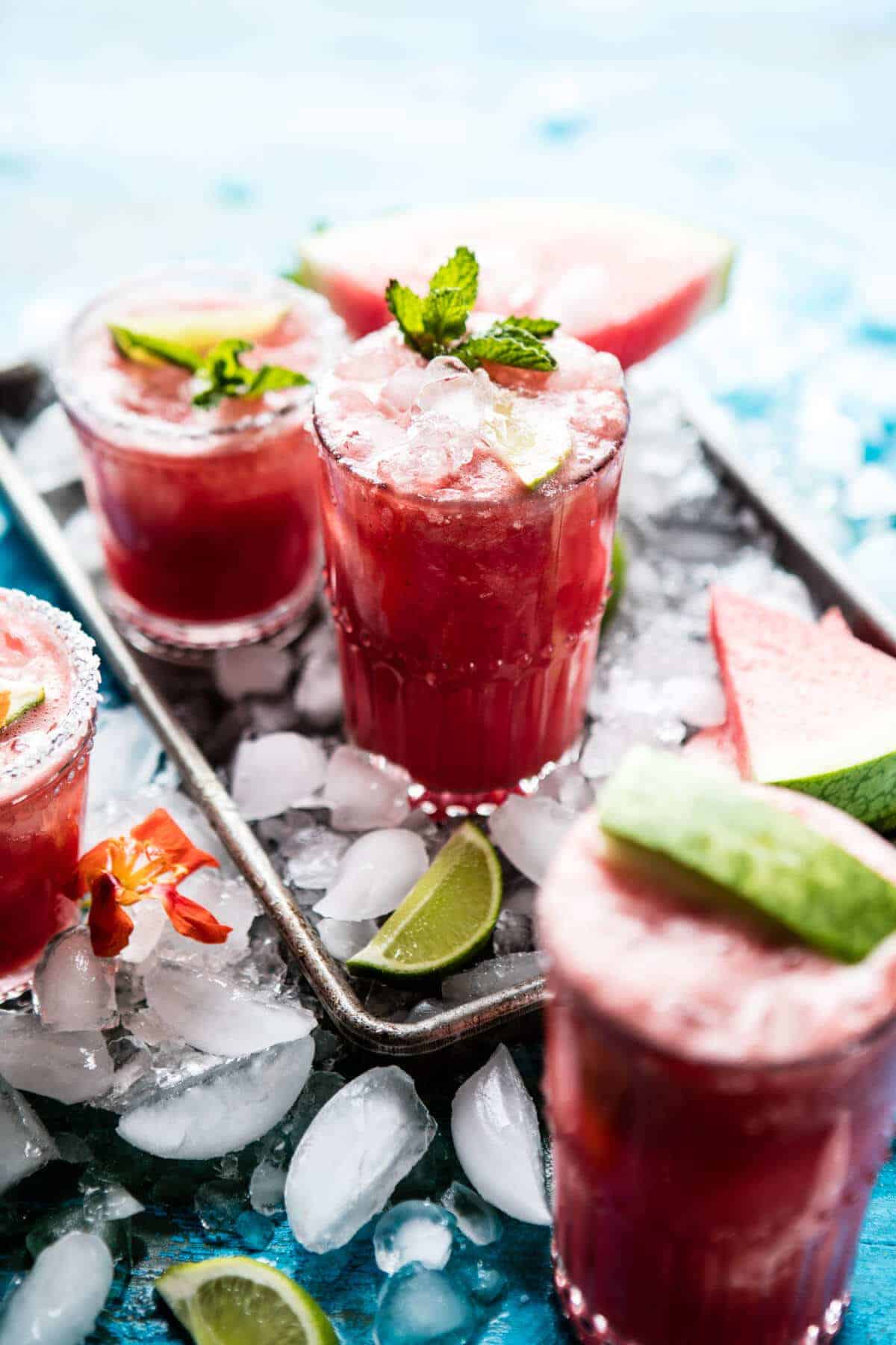 Minty Watermelon Cucumber Margaritas | halfbakedharvest.com @hbharvest