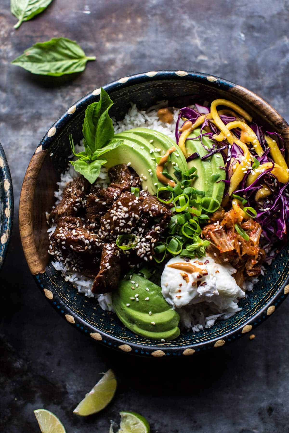 Korean Bulgogi BBQ Steak Bowls | halfbakedharvest.com @hbharvest