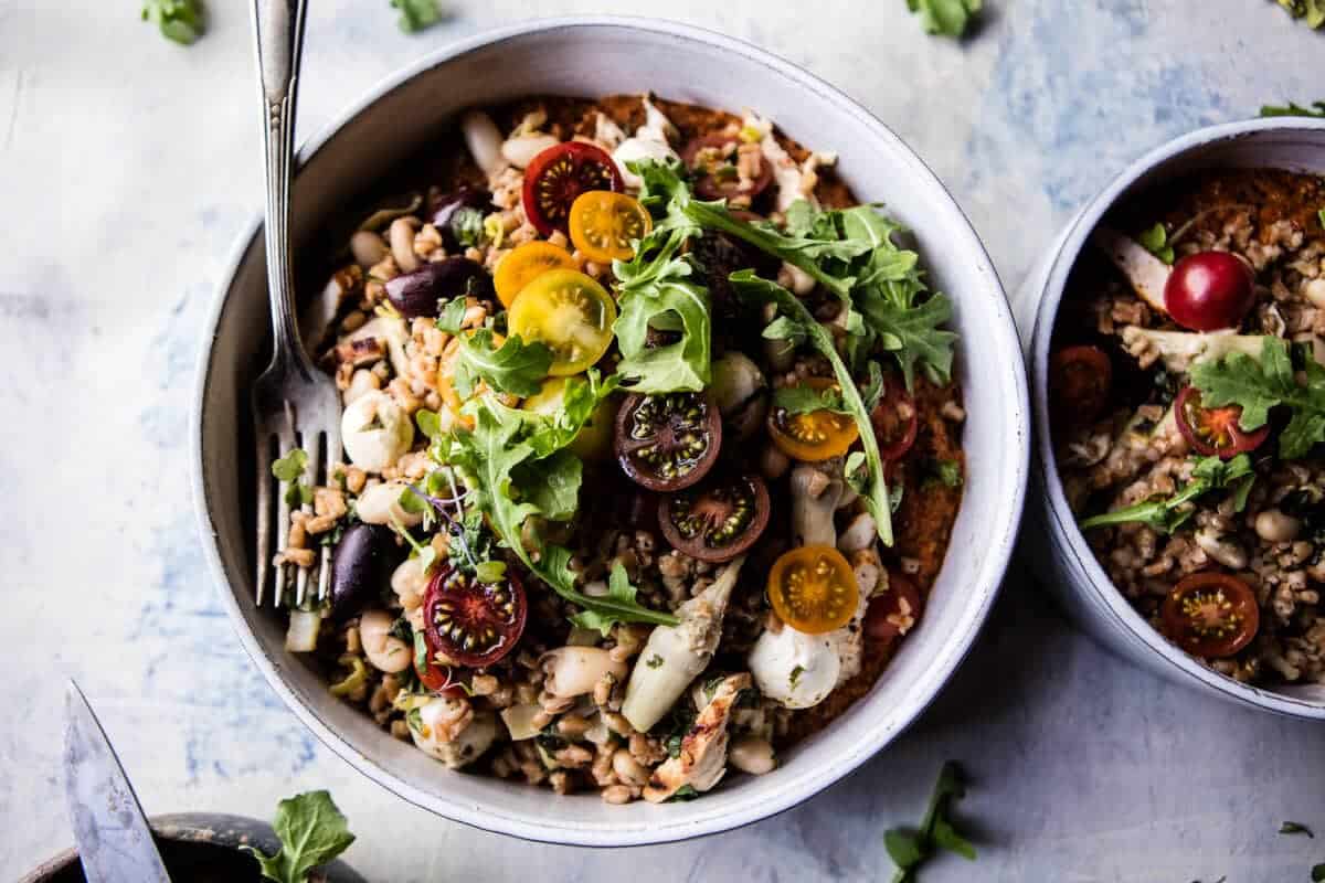 Mediterranean Chicken and Farro Salad | halfbakedharvest.com @hbharvest