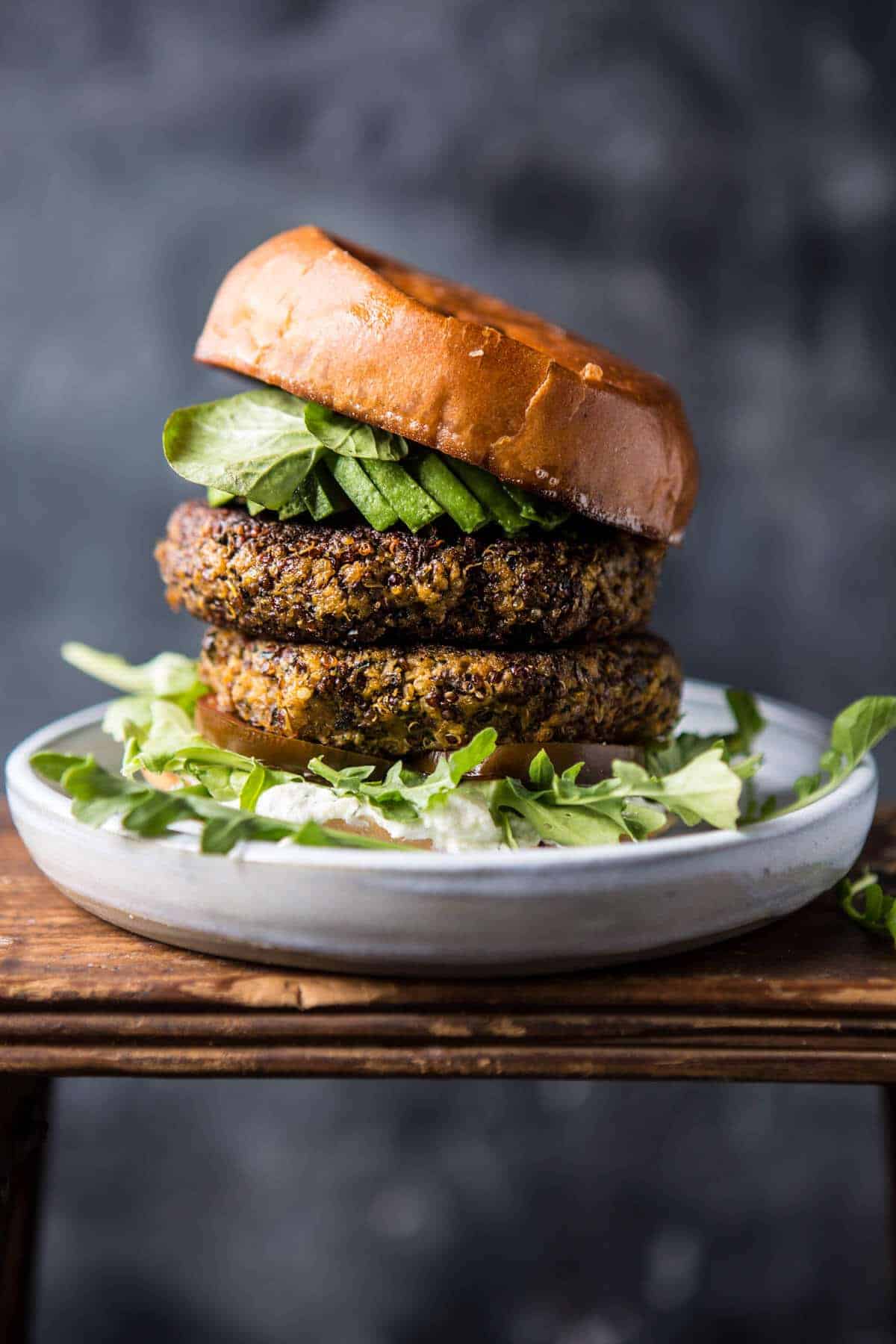Roasted Zucchini Burgers with Garlic Whipped Feta | halfbakedharvest.com @hbharvest