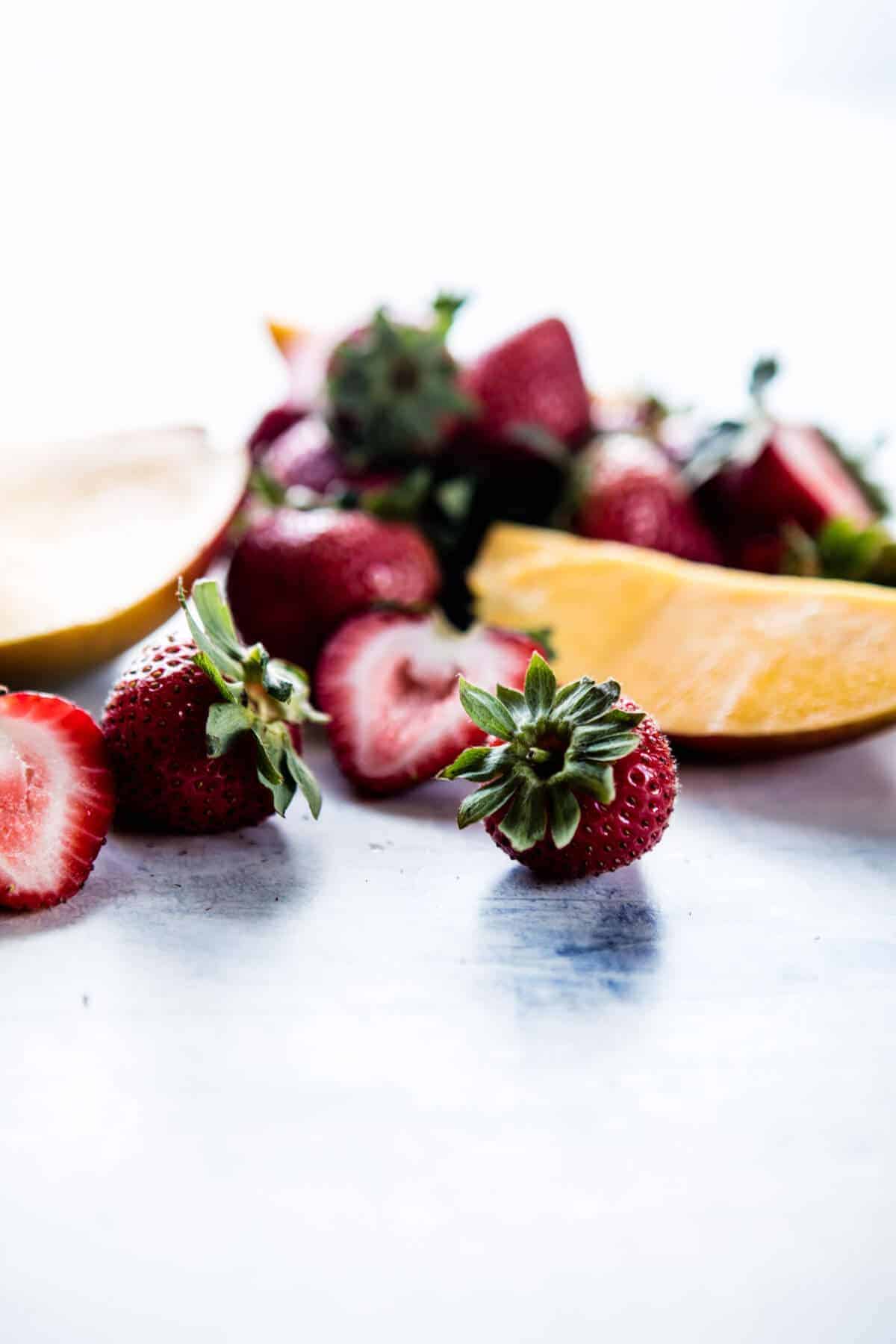 Three Ingredient Strawberry Mango Popsicles | halfbakedharvest.com @hbharvest