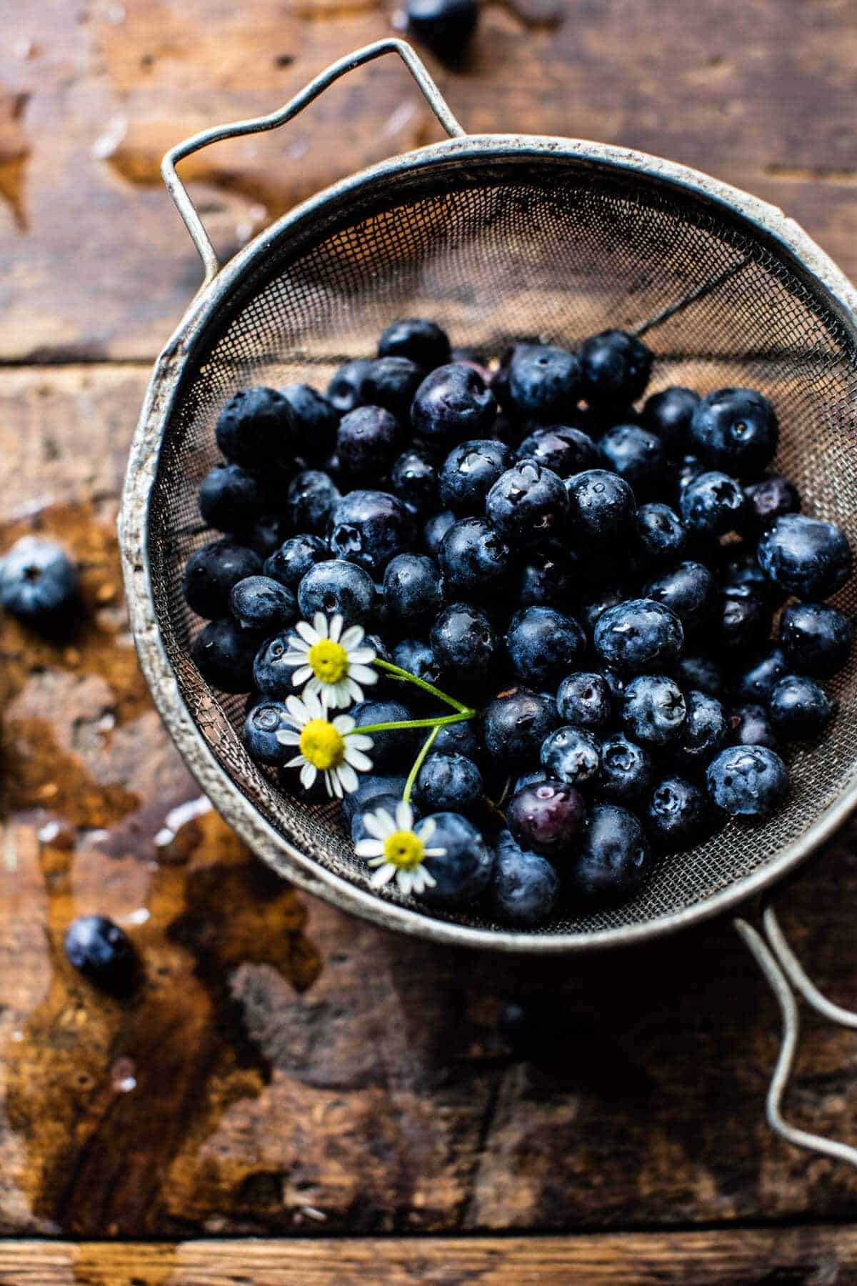 Blueberry Brie Cornbread Biscuits with Honey Butter | @hbharvest