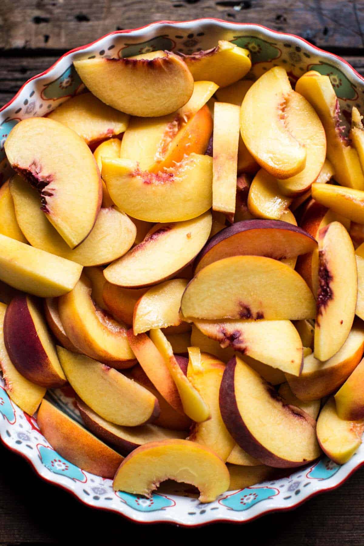 Brown Sugar Caramel Oatmeal Cookie Peach Crisp | halfbakedharvest.com @hbharvest