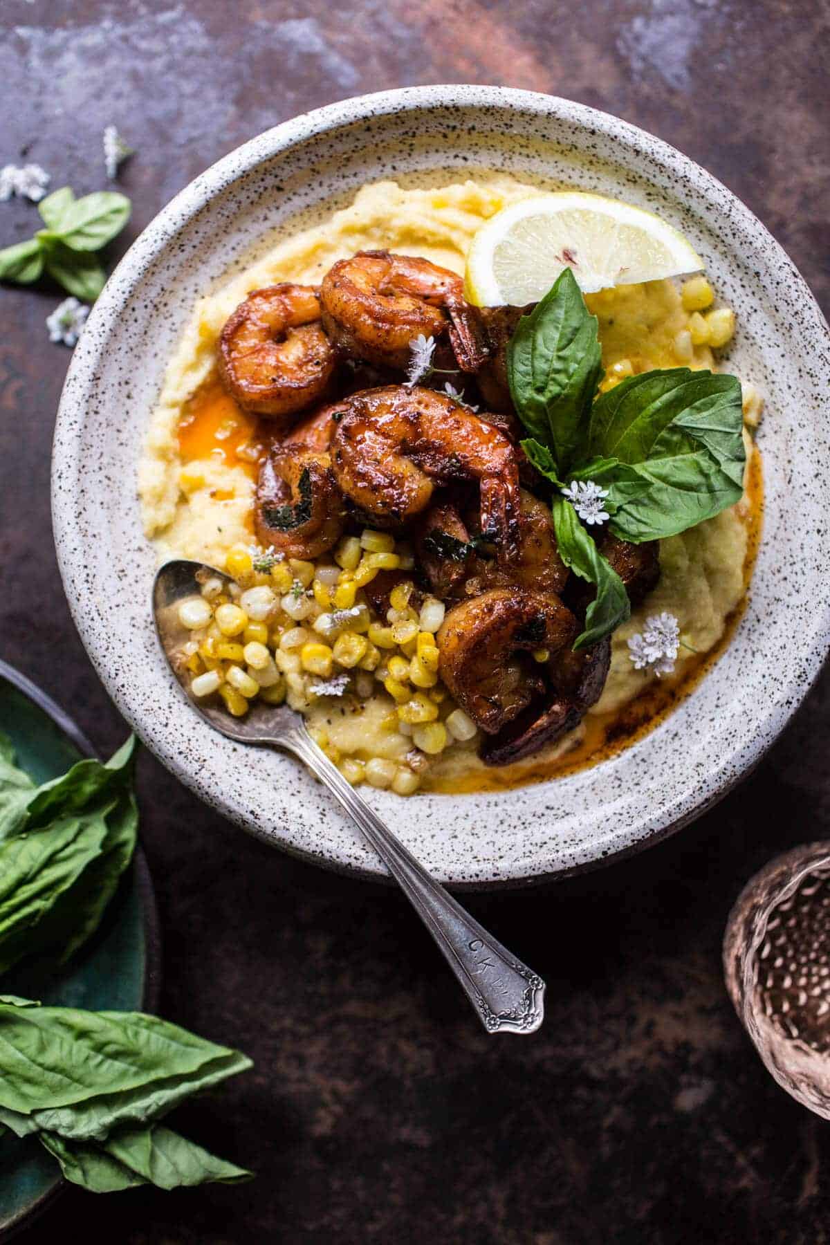 Cajun Garlic Lemon Butter Shrimp with Caramelized Corn Polenta | halfbakedharvest.com @hbharvest