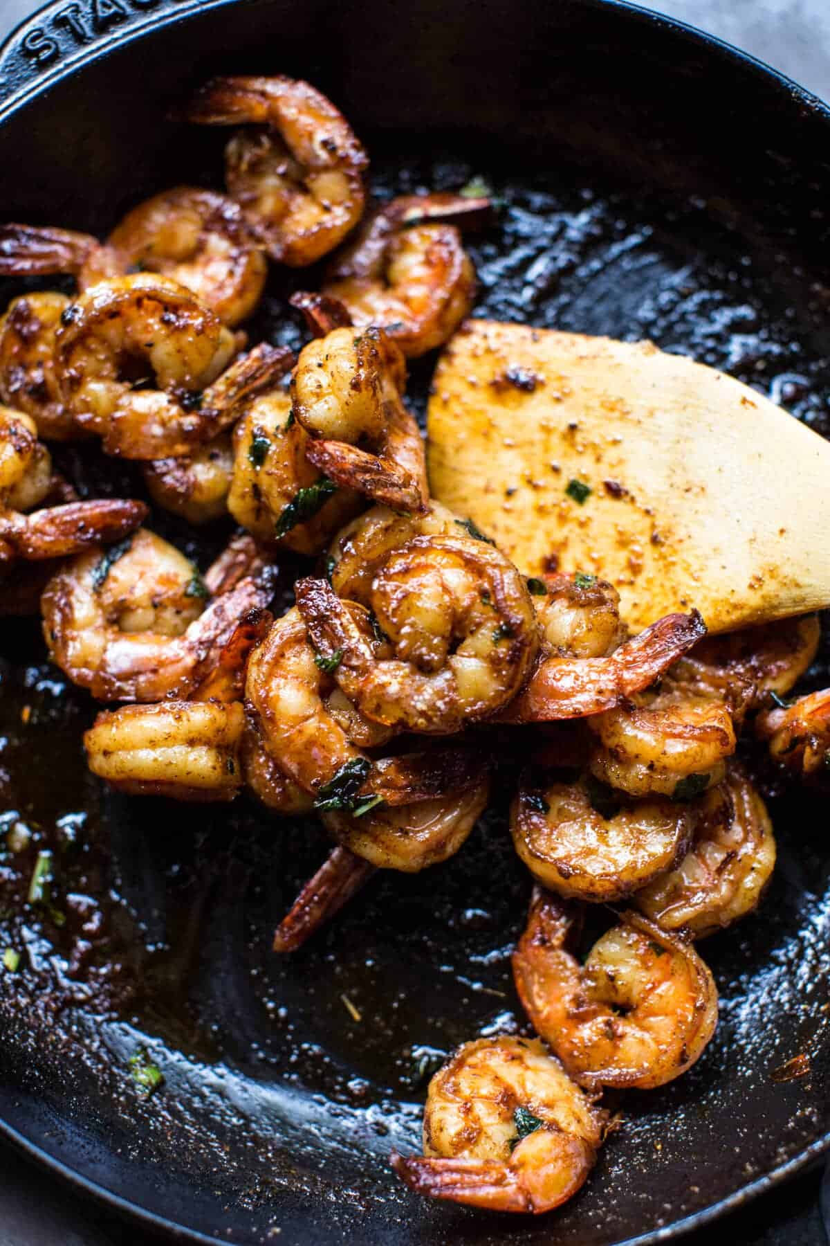Cajun Garlic Lemon Butter Shrimp with Caramelized Corn Polenta | halfbakedharvest.com @hbharvest