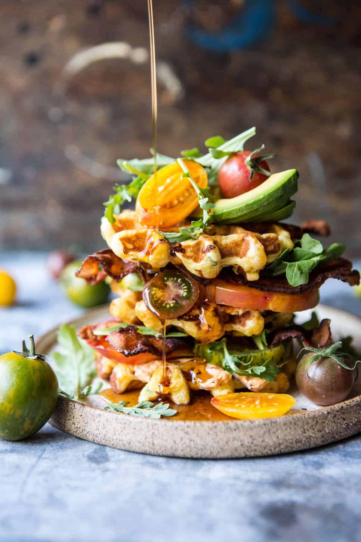 Cheddar Cornbread Waffle BLT with Chipotle Butter | halfbakedharvest.com @hbharvest