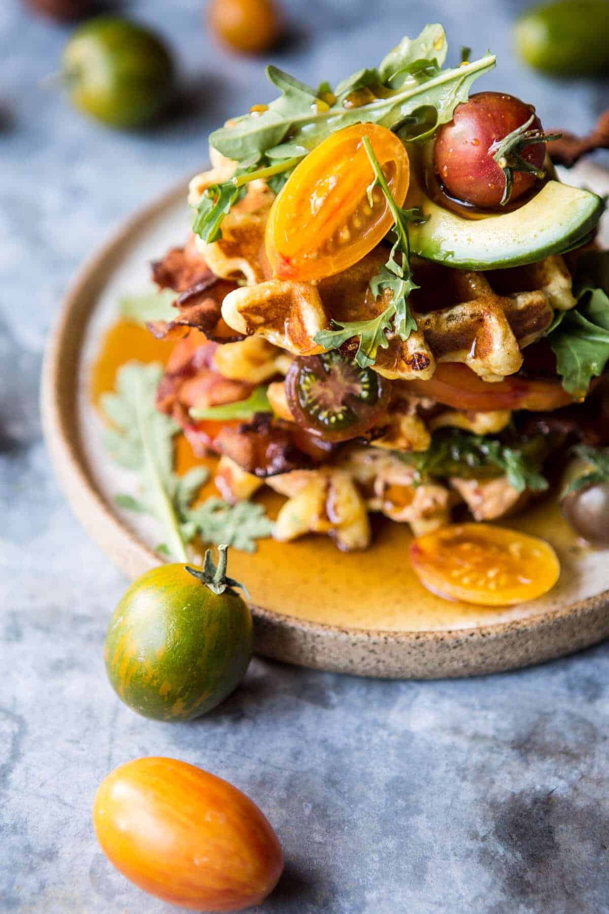 Cheddar Cornbread Waffle BLT with Chipotle Butter | halfbakedharvest.com @hbharvest