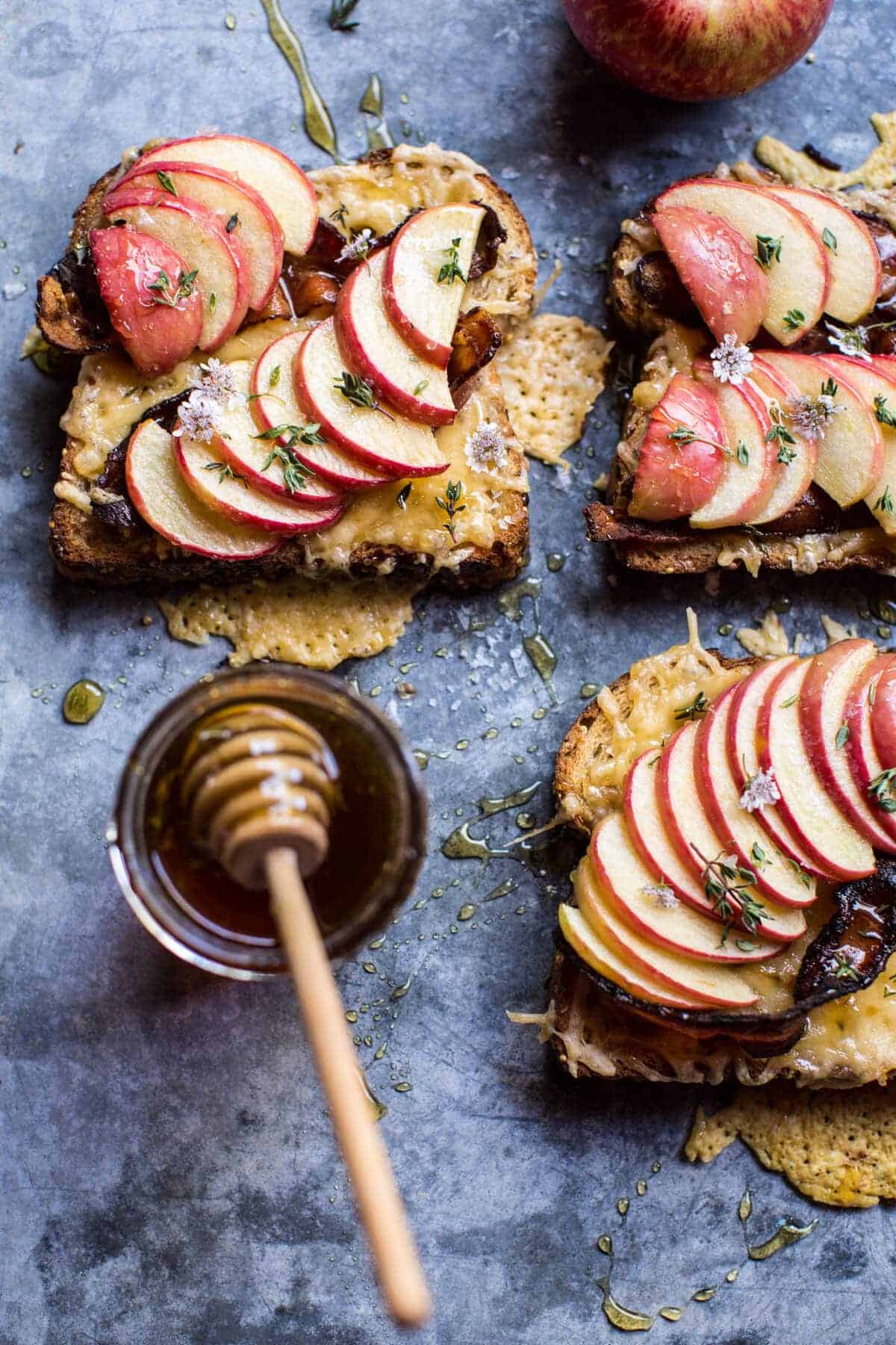 Salted Honey Apple and Gouda Toast | halfbakedharvest.com @hbharvest