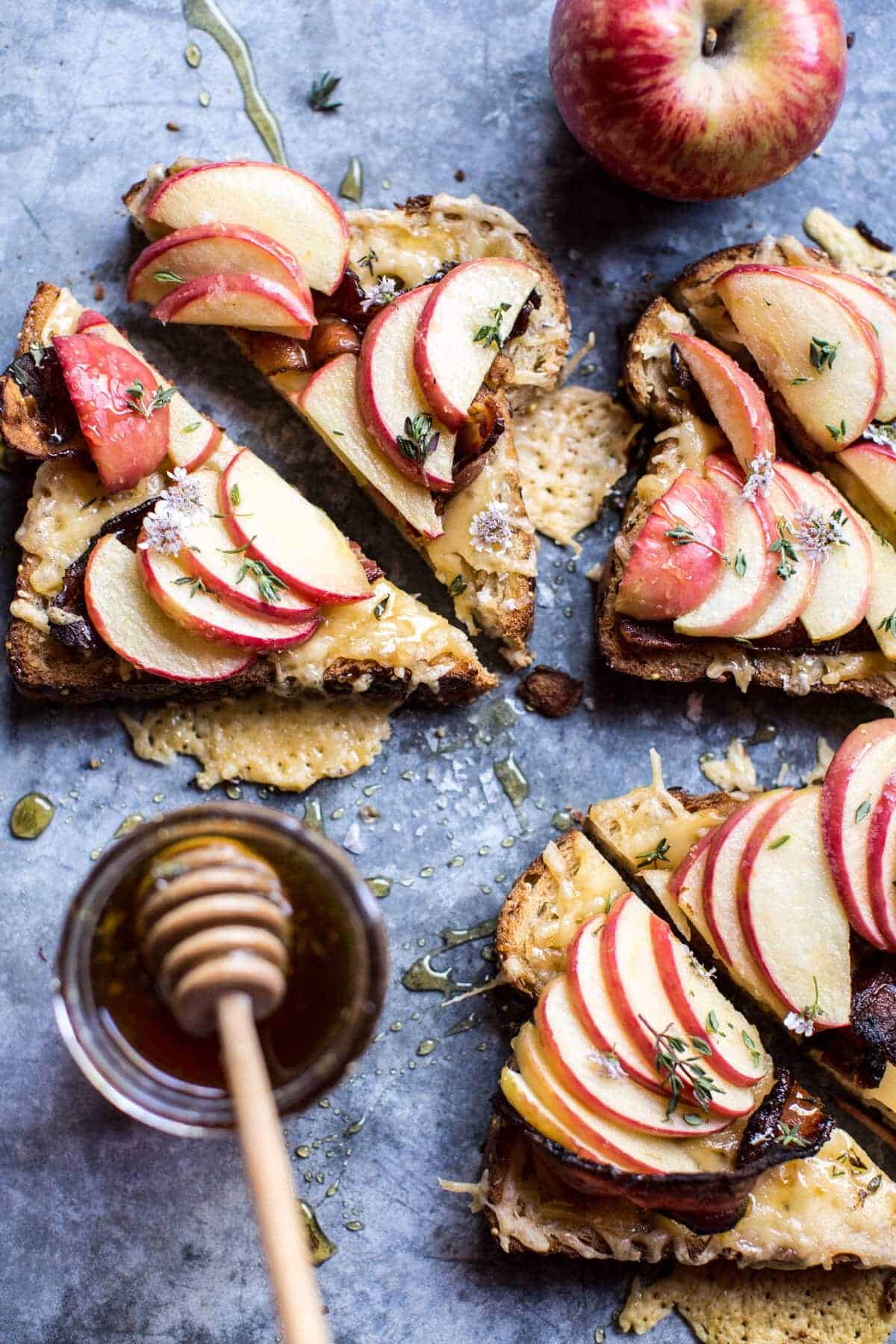 Salted Honey Apple and Gouda Toast | halfbakedharvest.com @hbharvest