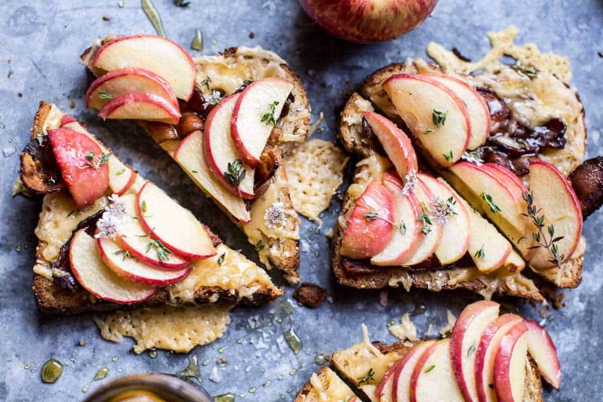 Salted Honey Apple and Gouda Toast | halfbakedharvest.com @hbharvest