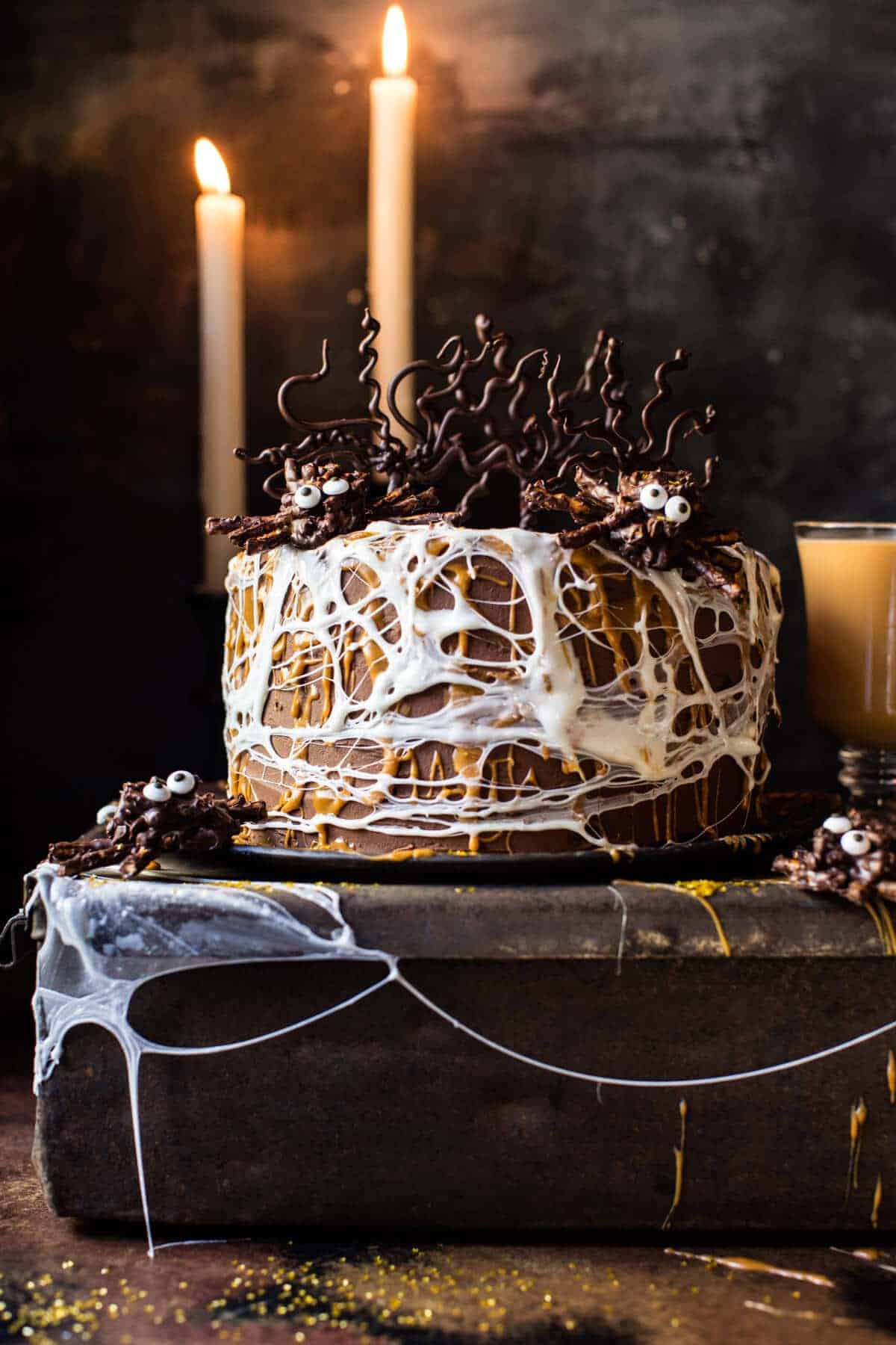 Forbidden Forest Chocolate Butterbeer Cake | halfbakedharvest.com @hbharvest