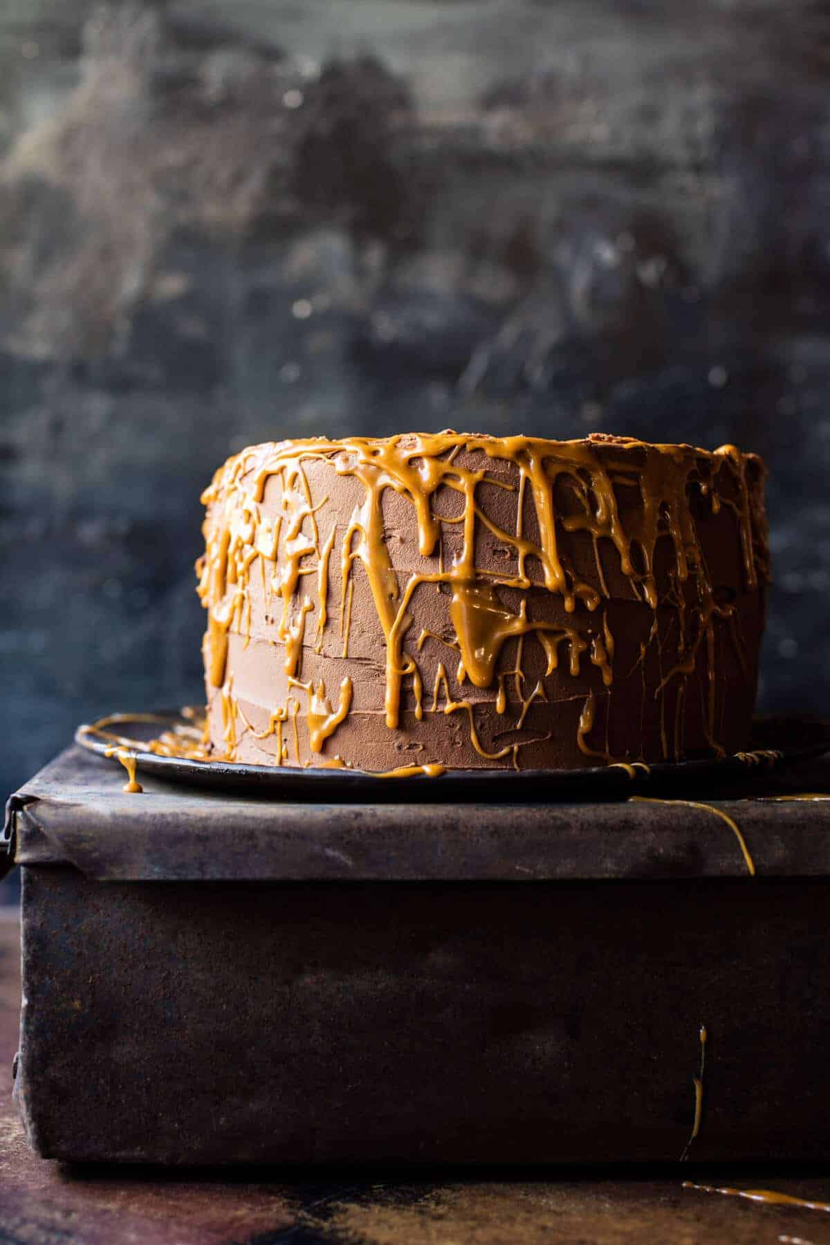 Forbidden Forest Chocolate Butterbeer Cake | halfbakedharvest.com @hbharvest