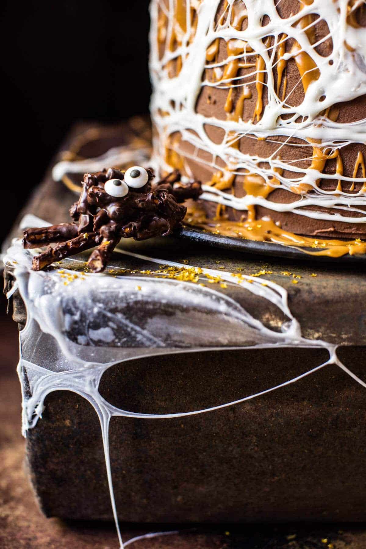 Forbidden Forest Chocolate Butterbeer Cake | halfbakedharvest.com @hbharvest