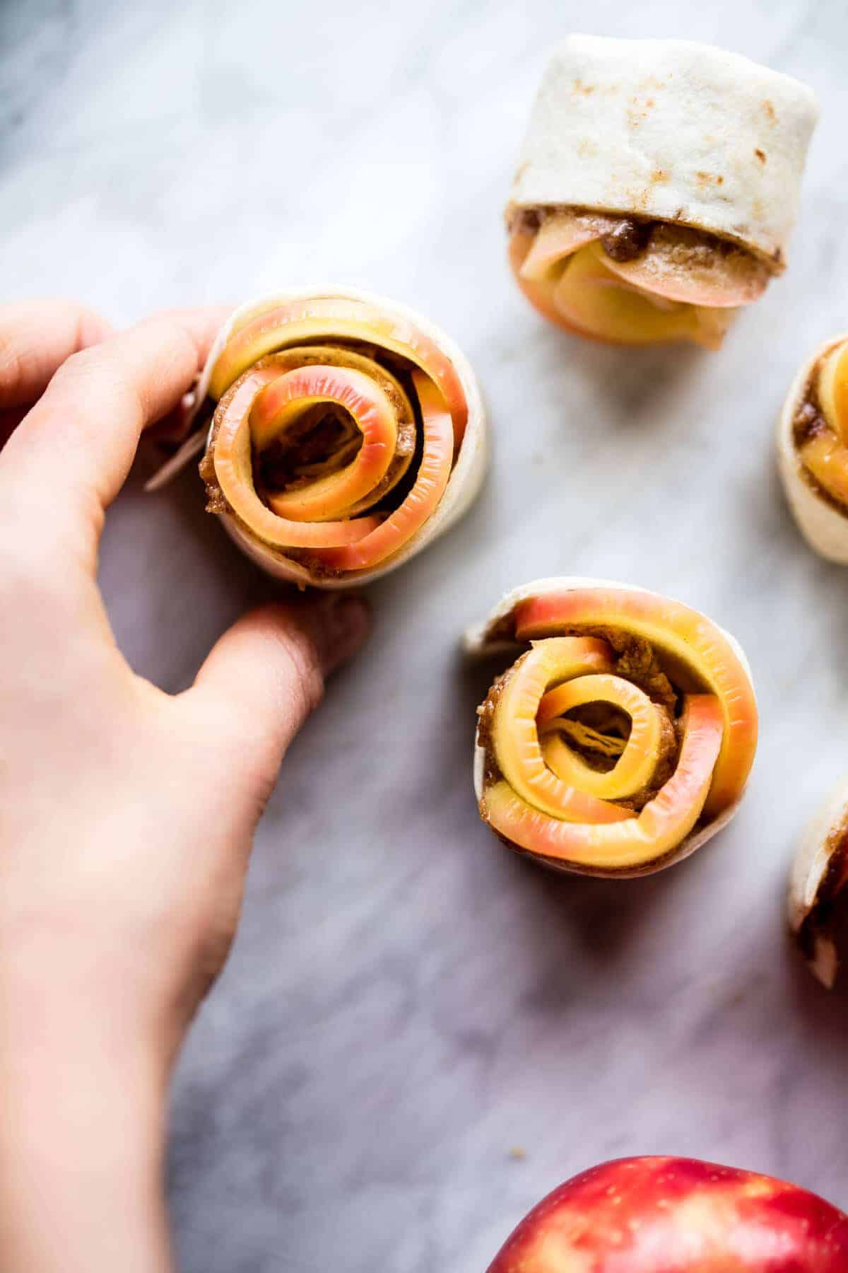 Mini Pecan Butter Apple Roses | halfbakedharvest.com @hbharvest