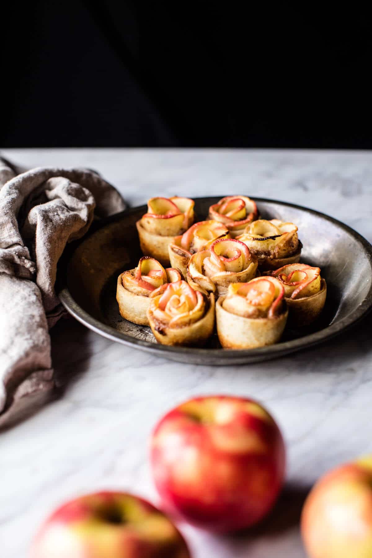 Mini Pecan Butter Apple Roses | halfbakedharvest.com @hbharvest