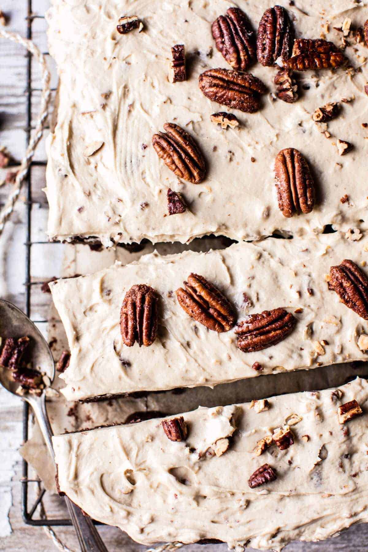 Butter Pecan Frosted Fudge Brownies | halfbakedharvest.com @hbharvest