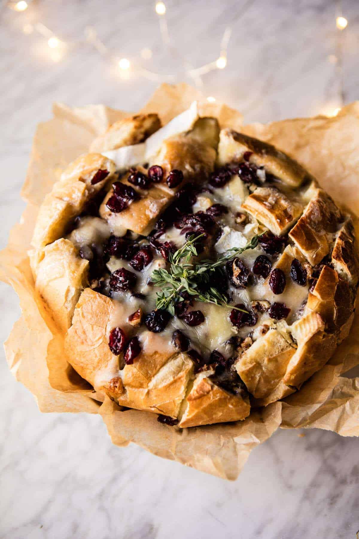Cranberry Brie Pull Apart Bread | halfbakedharvest.com @hbharvest