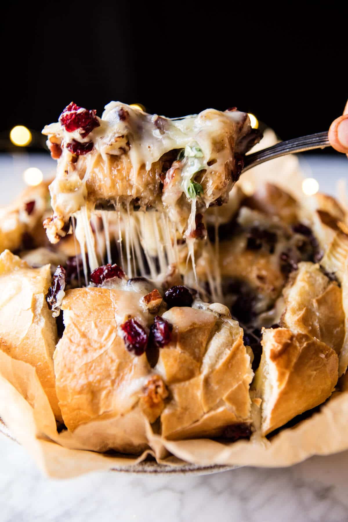 Cranberry Brie Pull Apart Bread | halfbakedharvest.com @hbharvest
