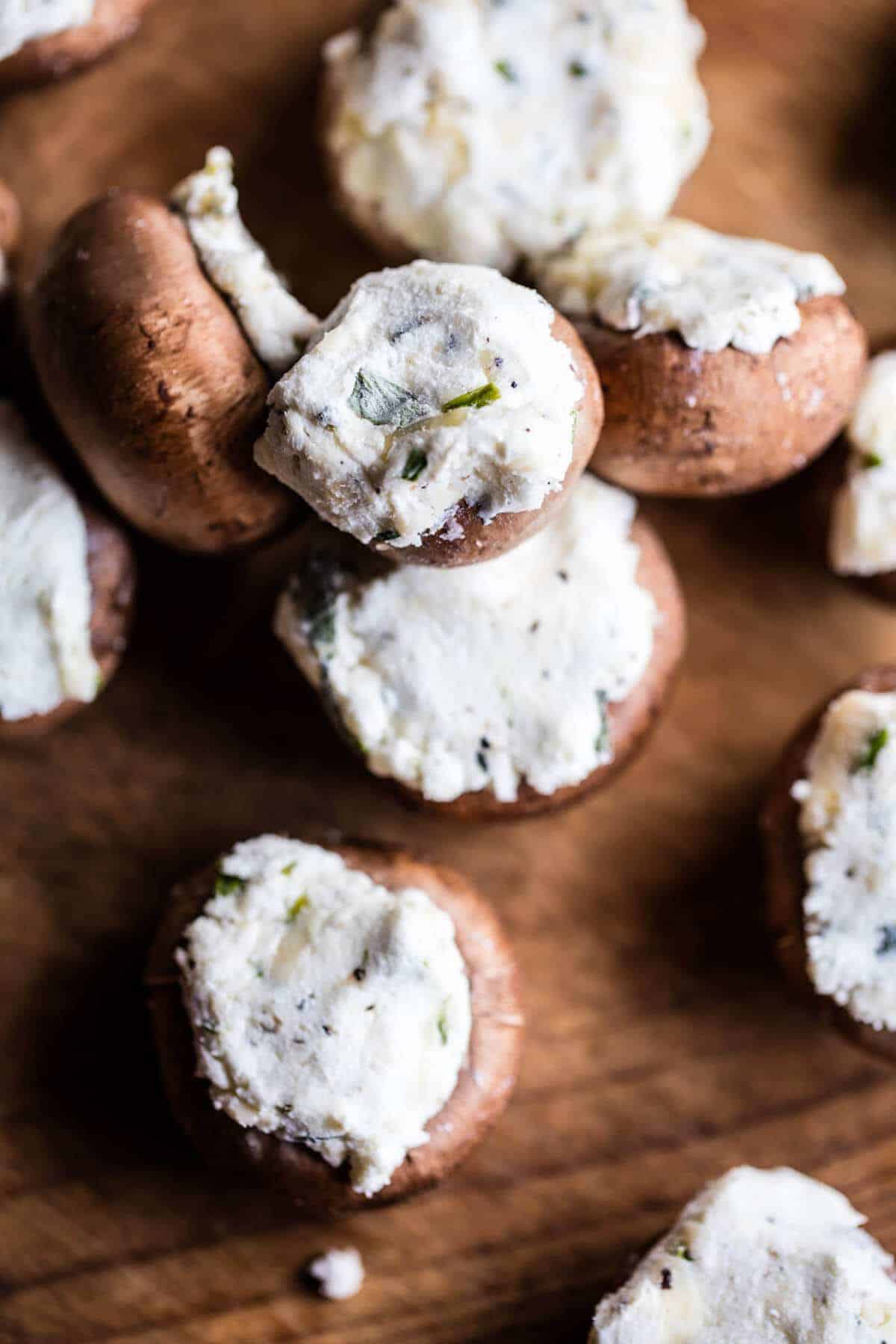 Herbed Goat Cheese Stuffed Mushrooms | halfbakedharvest.com @hbharvest.com