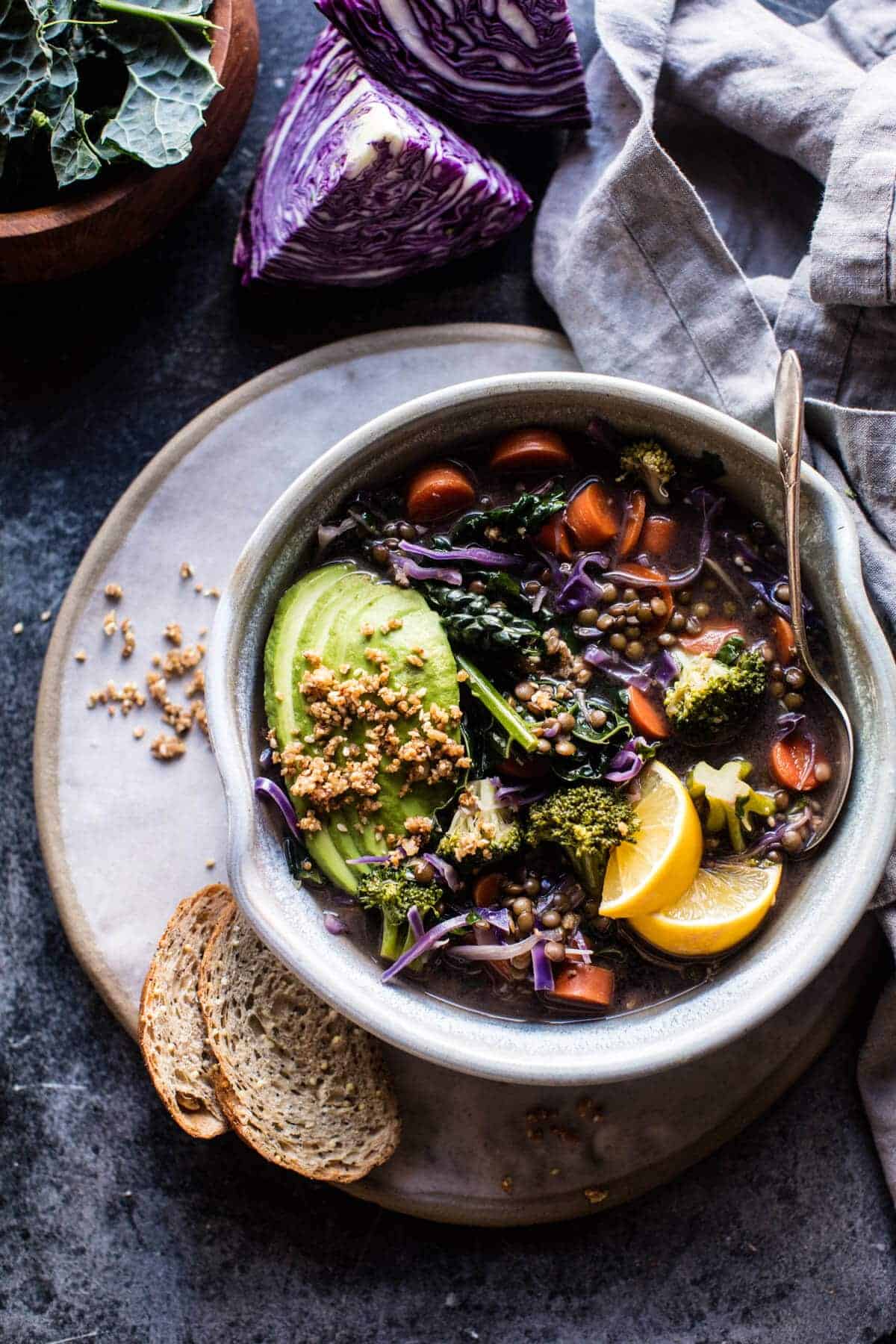 Mean Green Detox Vegetable Soup | halfbakedharvest.com @hbharvest