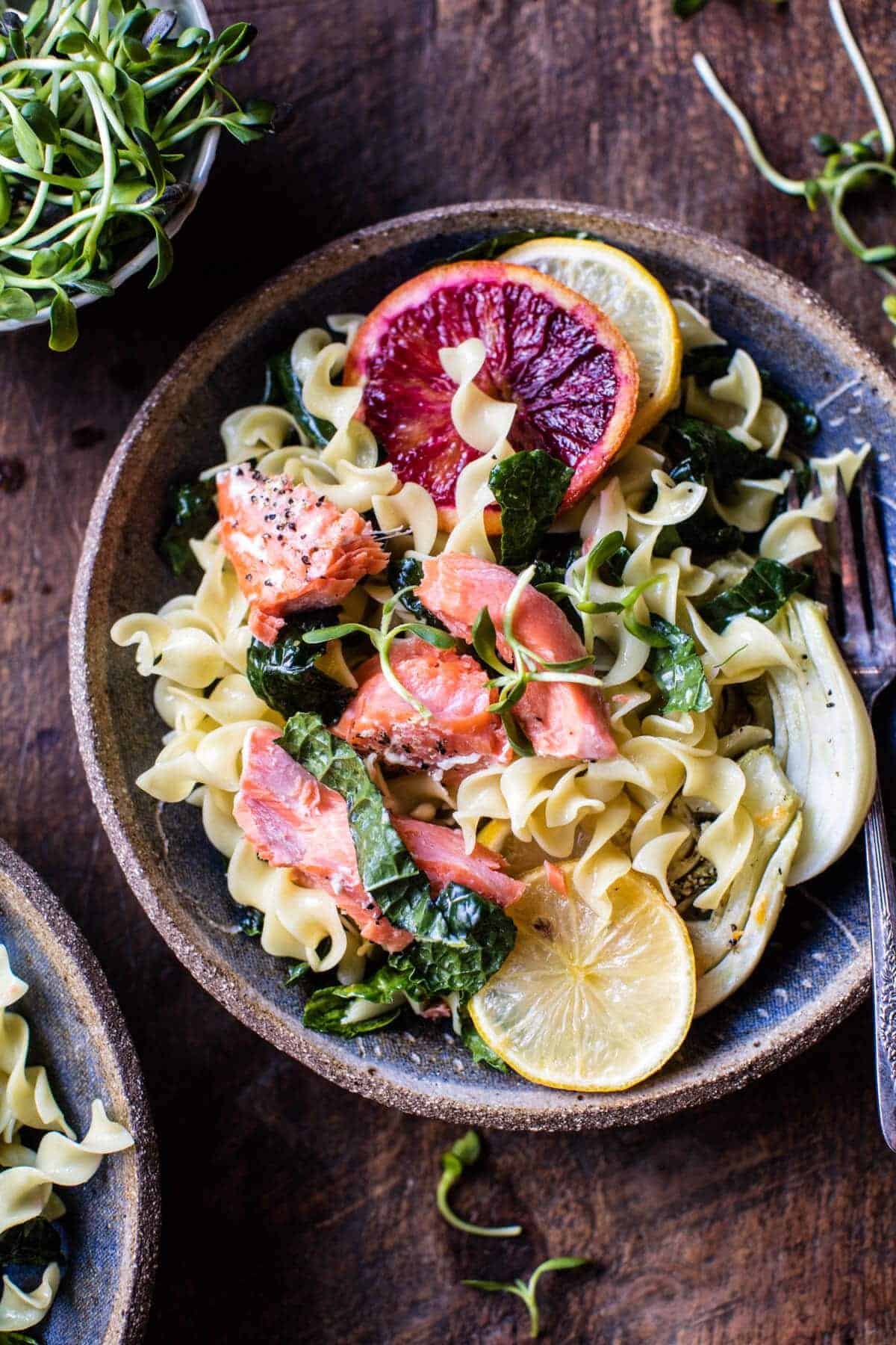 Slow Roasted Citrus Salmon with Fennel and Parmesan | halfbakedharvest.com @hbharvest