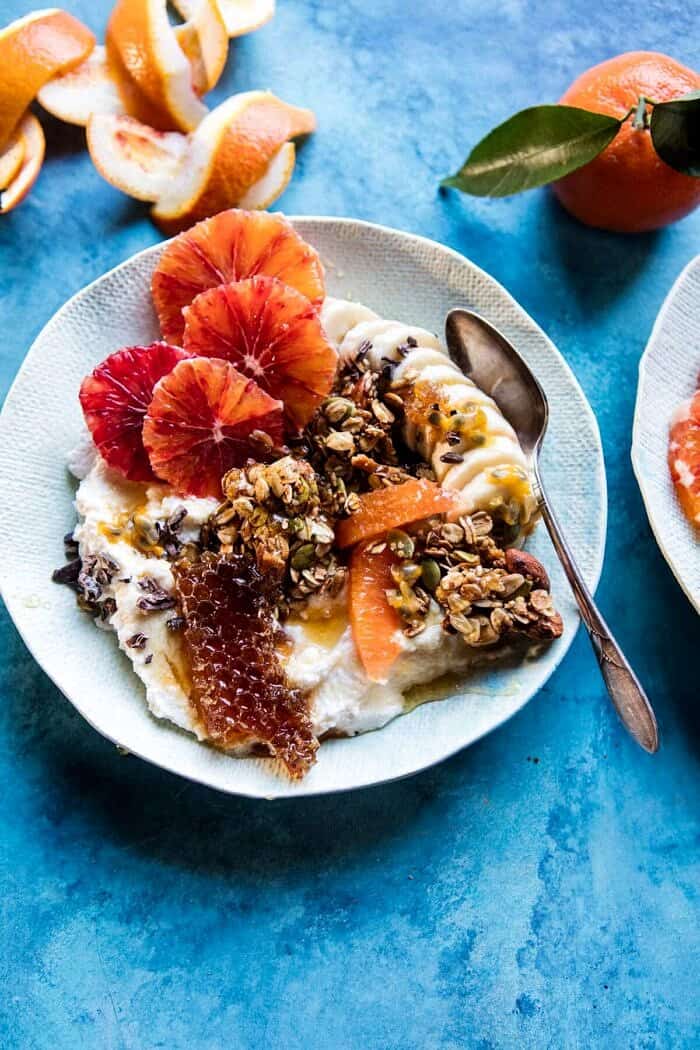 Winter Citrus Ricotta Breakfast Bowl with Honeycomb | halfbakedharvest.com @hbharvest