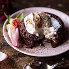 Single Girls Wholesome Molten Chocolate Lava Cake | halfbakedharvest.com @hbharvest