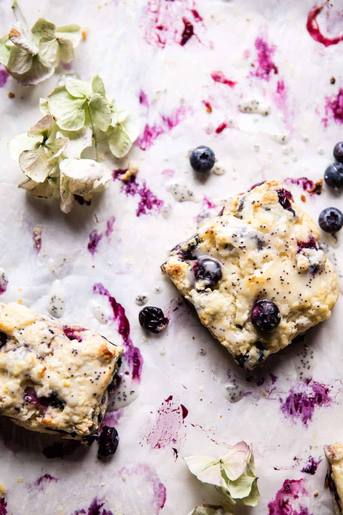 Blueberry Lemon Poppy Seed Scones | halfbakedharvest.com @hbharvest