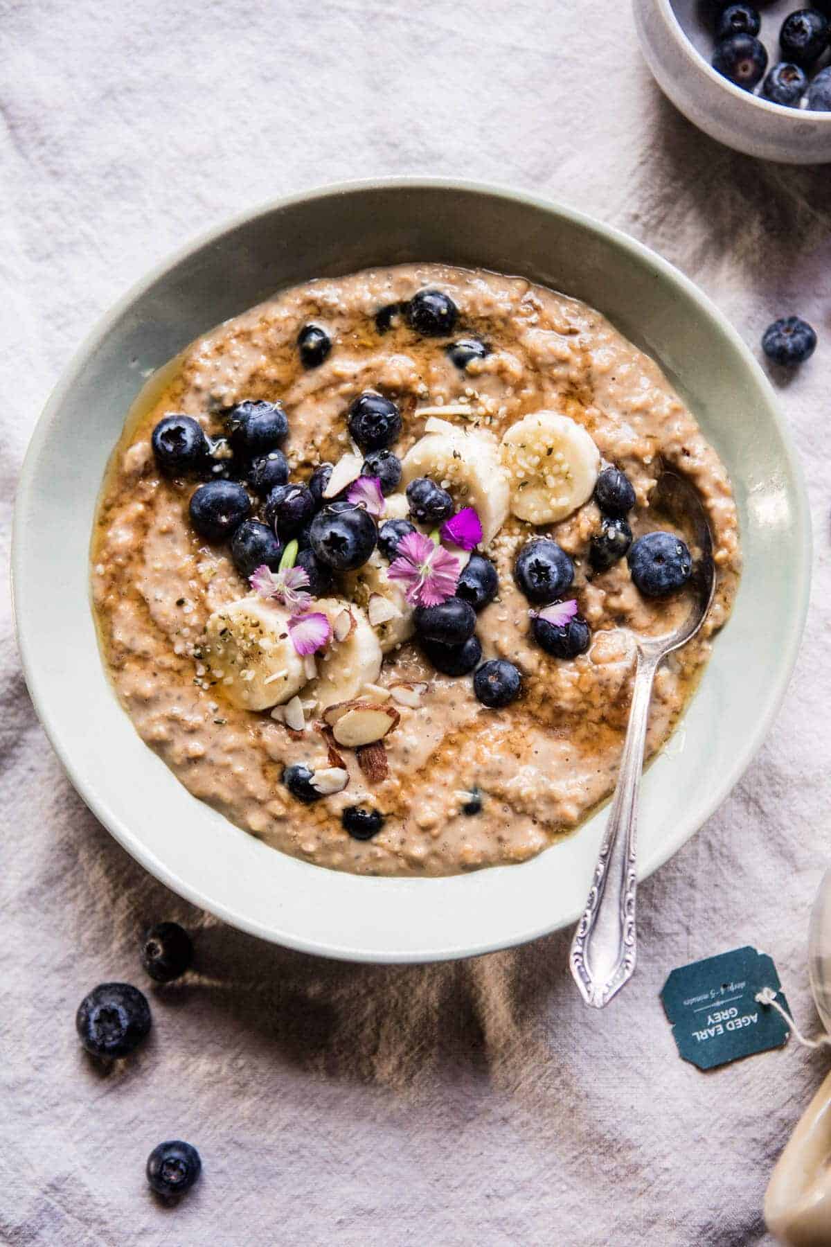 Earl Grey Blueberry Oatmeal | halfbakedharvest.com @hbharvest