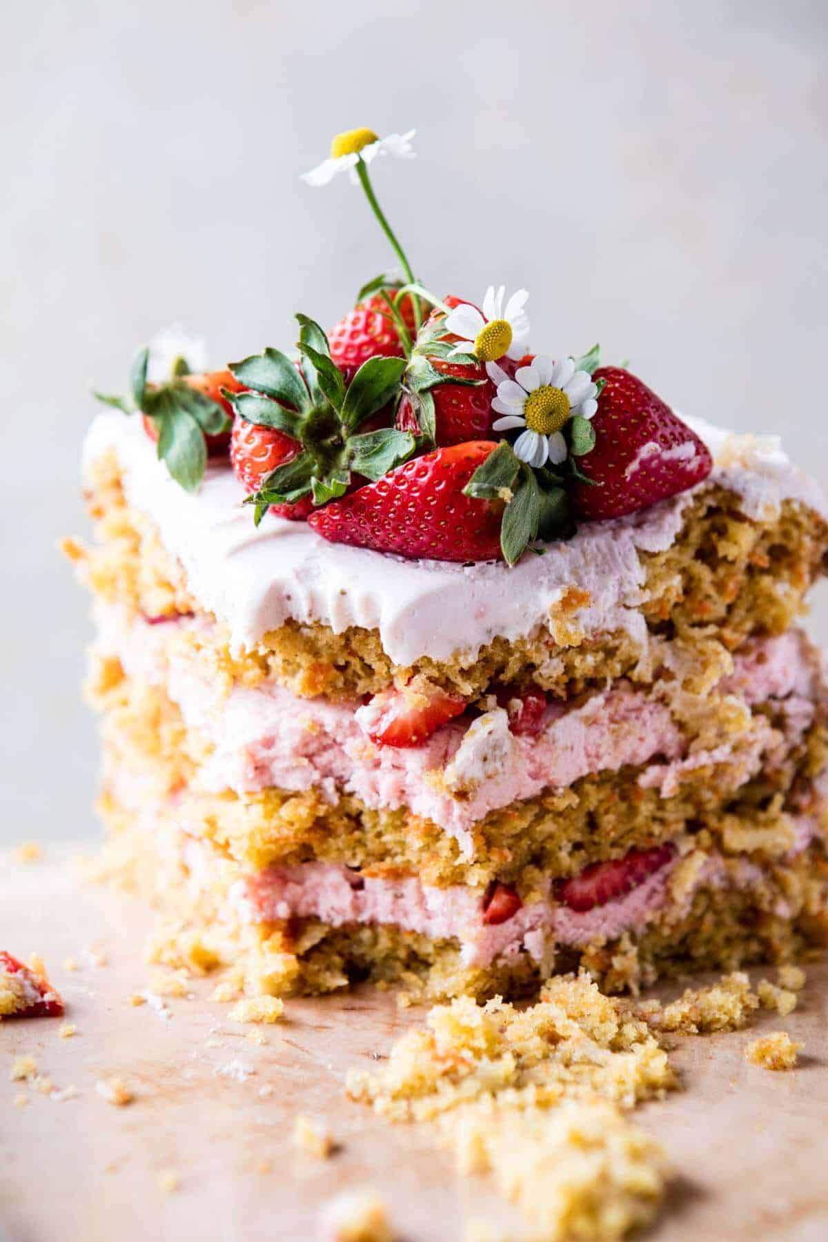 Strawberry Coconut Carrot Cake with Mascarpone Buttercream | halfbakedharvest.com @hbharvest