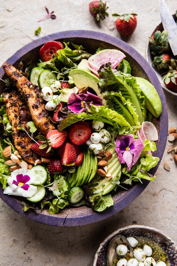 California Chicken, Avocado, and Goat Cheese Salad | halfbakedharvest.com @hbharvest