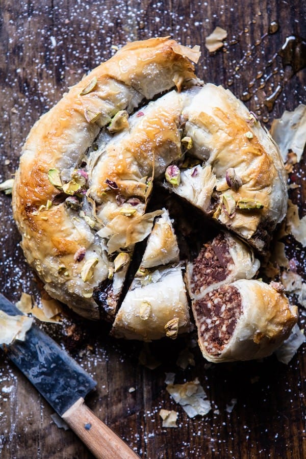 Moroccan Chocolate Almond Phyllo Cake (Snake Cake) | halfbakedharvest.com @hbharvest