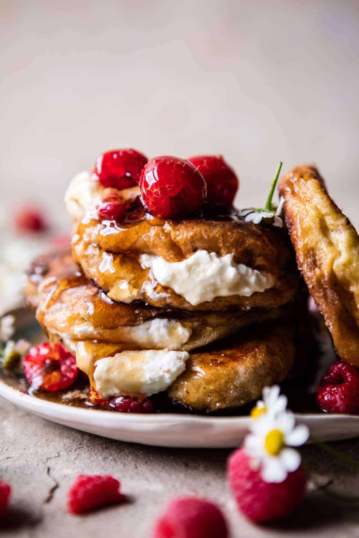 Raspberry Ricotta Croissant French Toast | halfbakedharvest.com @hbharvest