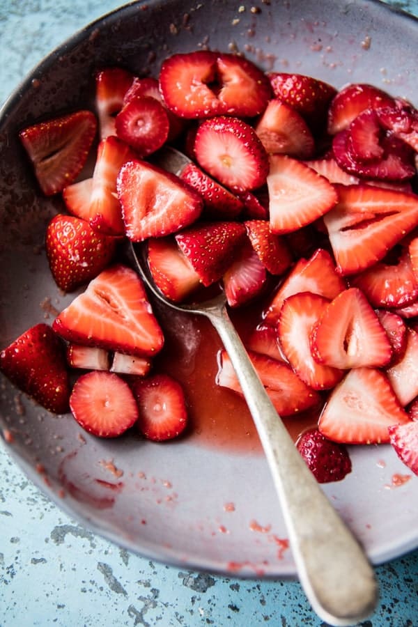 Buttermilk Pancakes with Chamomile Cream and Gingered Strawberries | halfbakedharvest.com @hbharvest