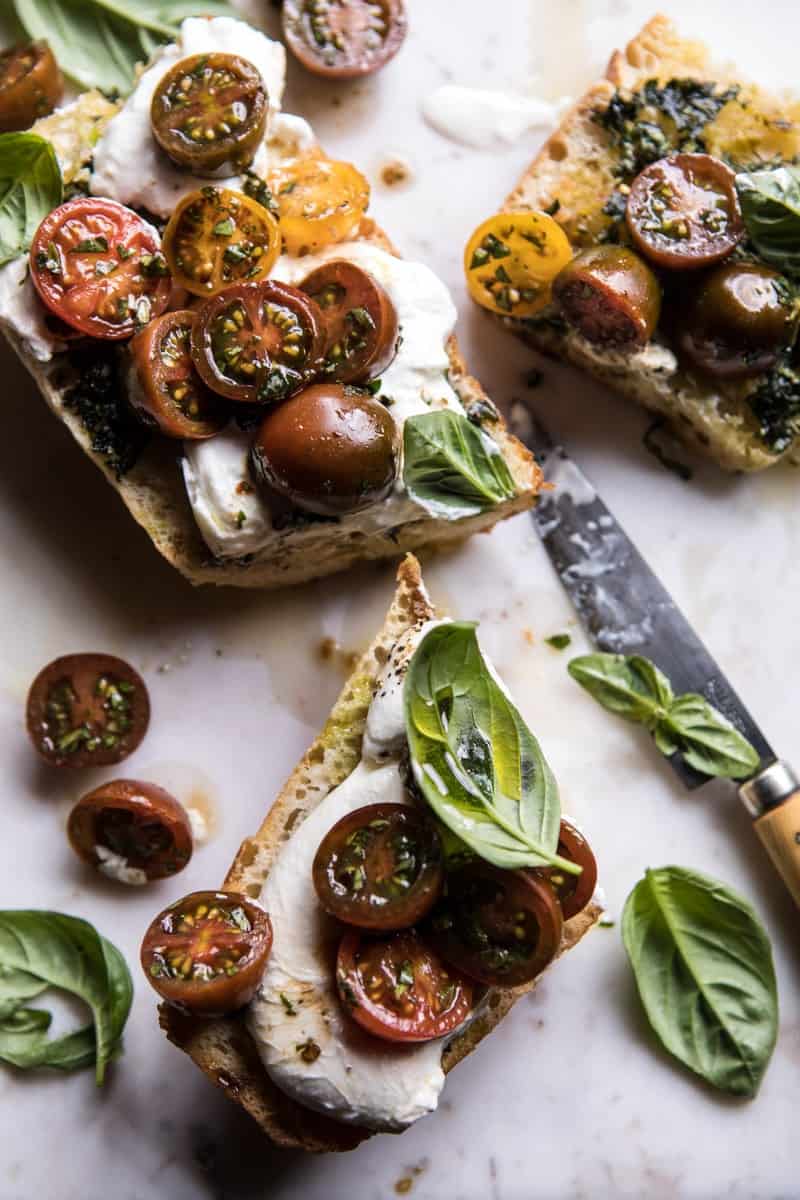Caprese Burrata Garlic Bread | halfbakedharvest.com @hbharvest