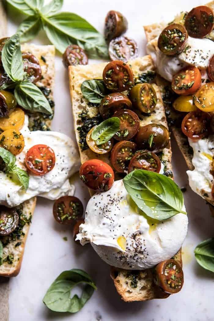 Caprese Burrata Garlic Bread | halfbakedharvest.com @hbharvest