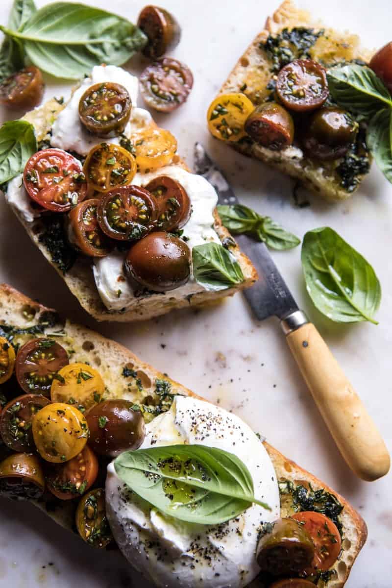 Caprese Burrata Garlic Bread | halfbakedharvest.com @hbharvest