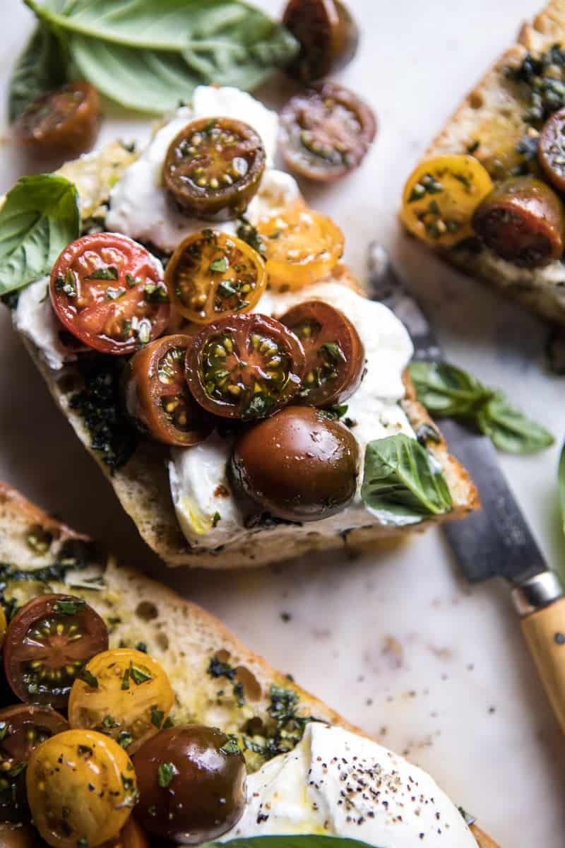 Caprese Burrata Garlic Bread | halfbakedharvest.com @hbharvest