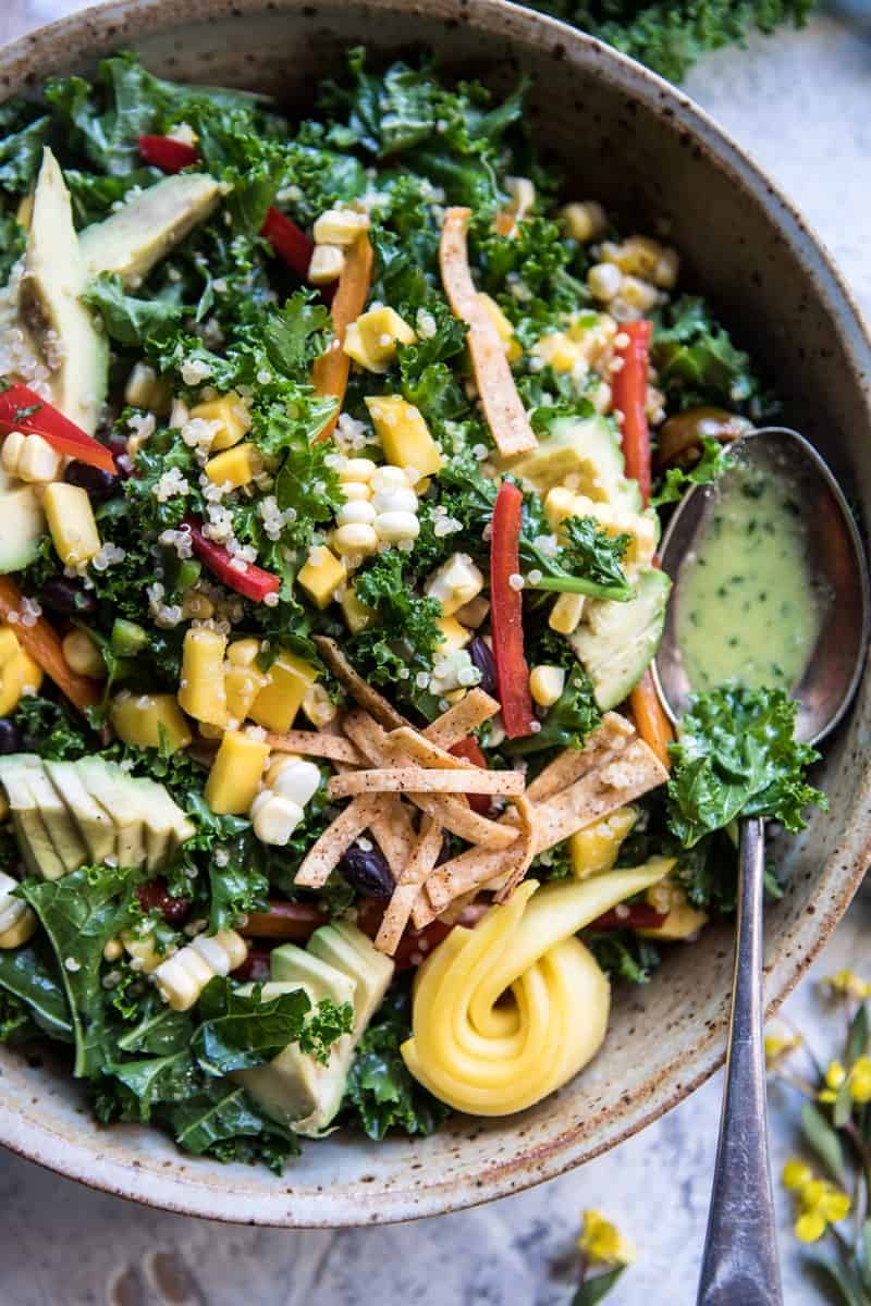Southwest Mango, Kale, and Quinoa Chopped Salad | halfbakedharvest.com @hbharvest