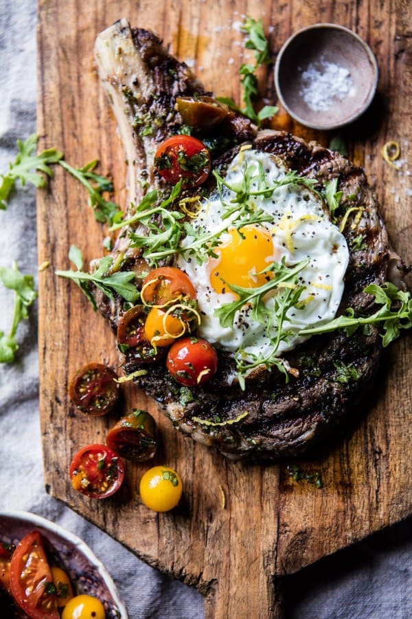 Tuscan Steak with Marinated Cherry Tomatoes | halfbakedharvest.com @hbharvest