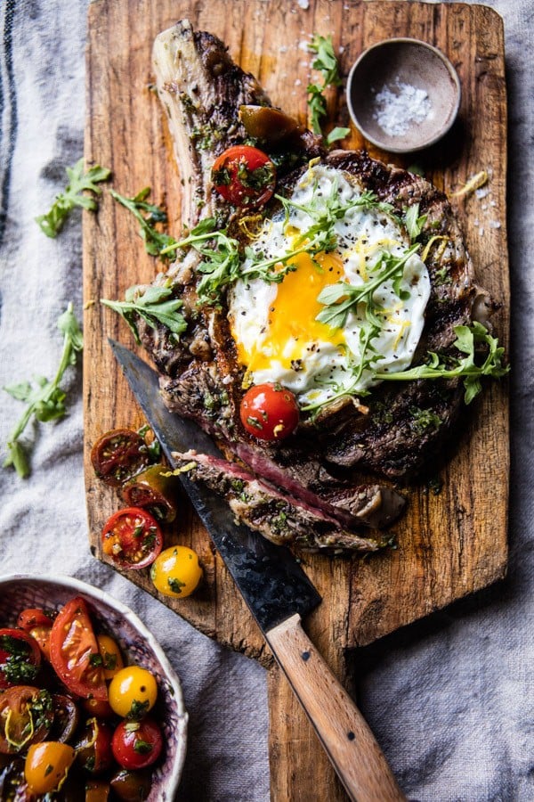 Tuscan Steak with Marinated Cherry Tomatoes | halfbakedharvest.com @hbharvest