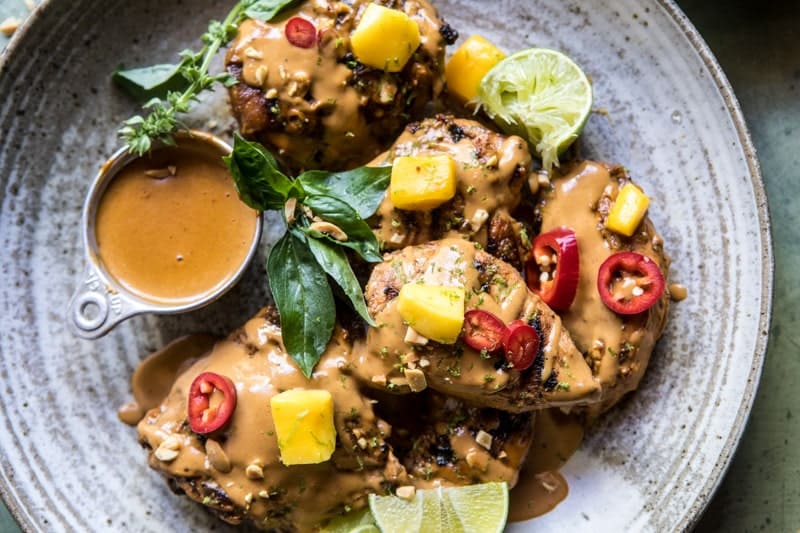 Grilled Thai Satay Chicken | halfbakedharvest.com @hbharvest