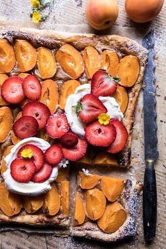Honey Strawberry Apricot Tart | halfbakedharvest.com @hbharvest