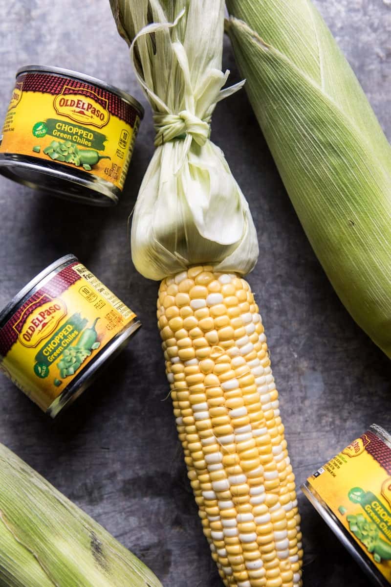 Mexican Grilled Corn with Green Chile Honey Butter