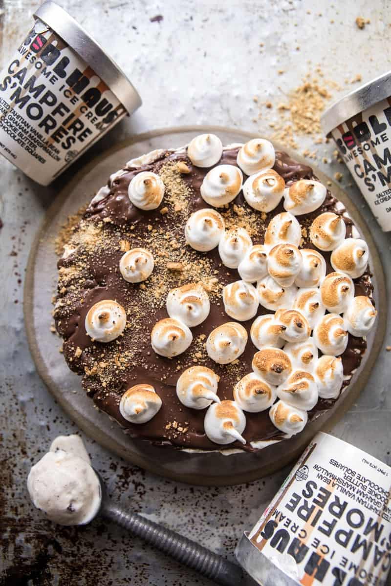 Salty Peanut Butter S'more Ice Cream Cake (VIDEO) | halfbakedharvest.com @hbharvest