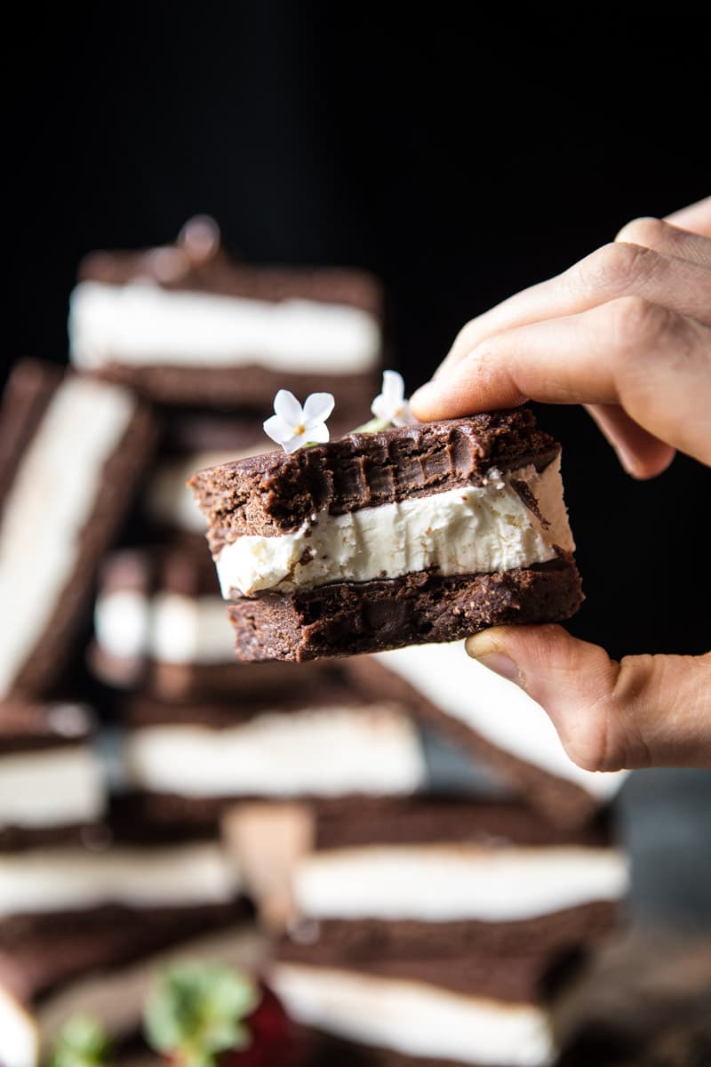 Tiramisu Brownie Ice Cream Sandwich Bars | halfbakedharvest.com @hbharvest