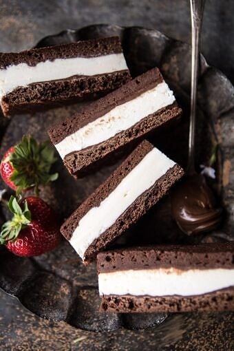 Tiramisu Brownie Ice Cream Sandwich Bars | halfbakedharvest.com @hbharvest