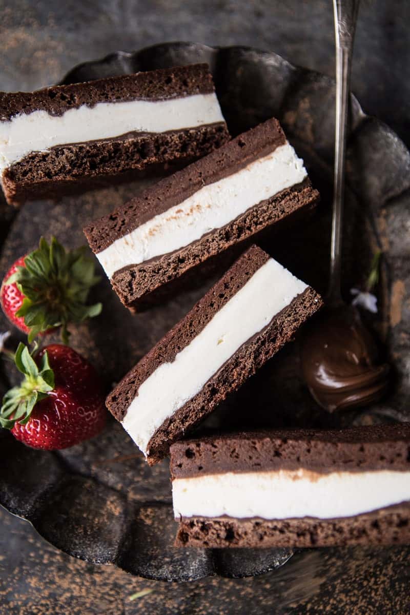 Tiramisu Brownie Ice Cream Sandwich Bars | halfbakedharvest.com @hbharvest